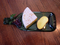 Colored Glass Cheese Tray